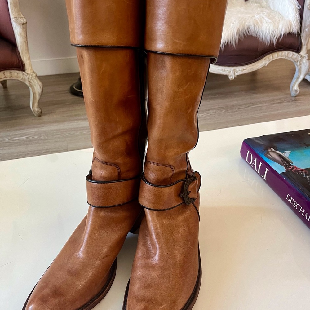 Cowboy boots size 9,5 camel by Toni Mora